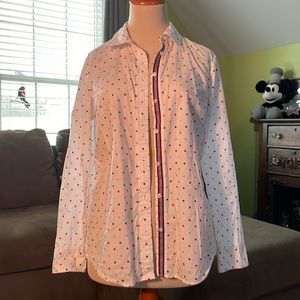 Talbots cotton button-down blouse